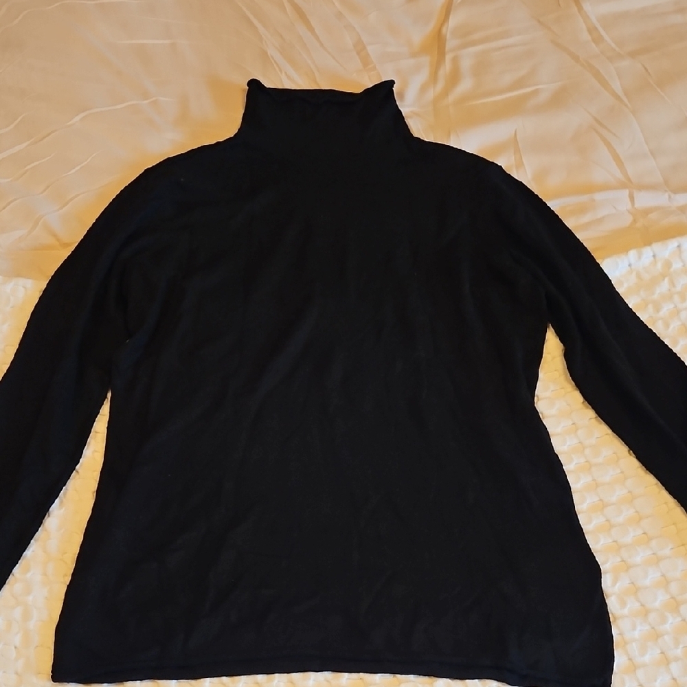 Women's Black Turtleneck Sweater